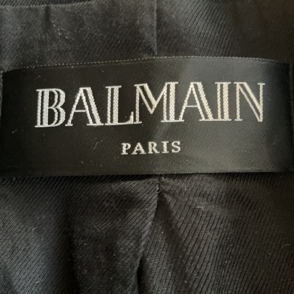Balmain Black Double-Breasted Gold Button Blazer - Picture 4 of 4
